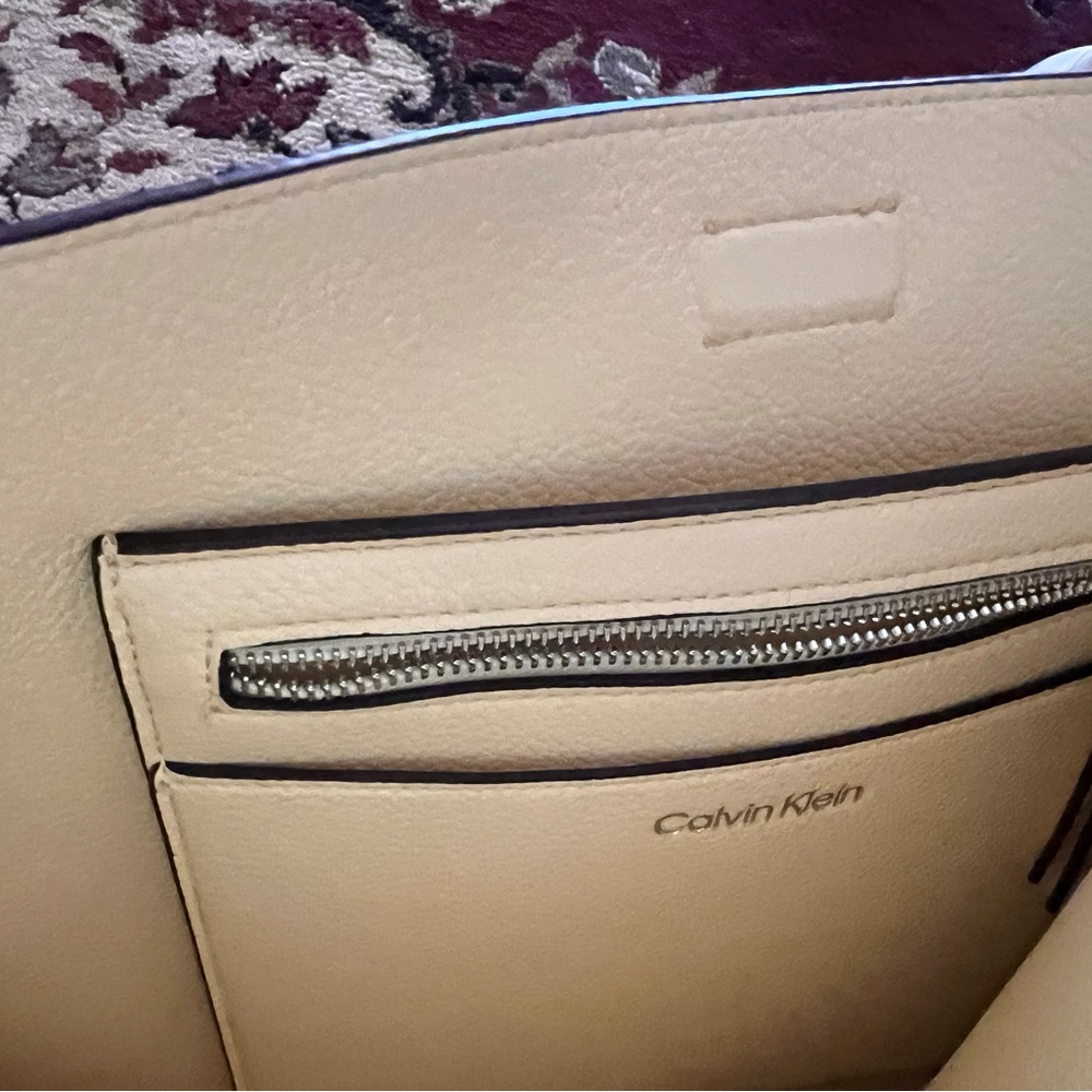 Calvin Klein Beige Leather Handbag - Picture 5 of 8